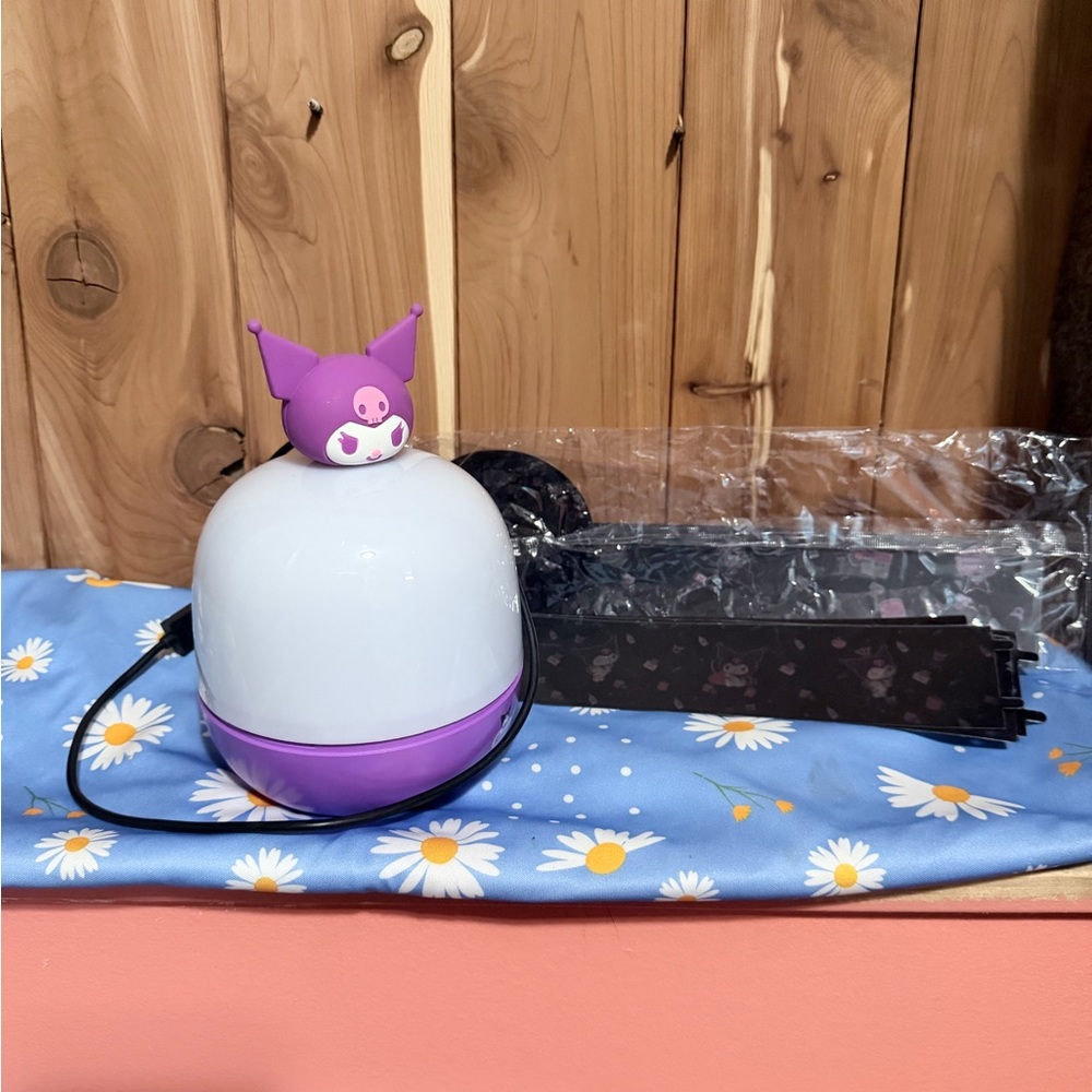 Purple and White kuromi light with films